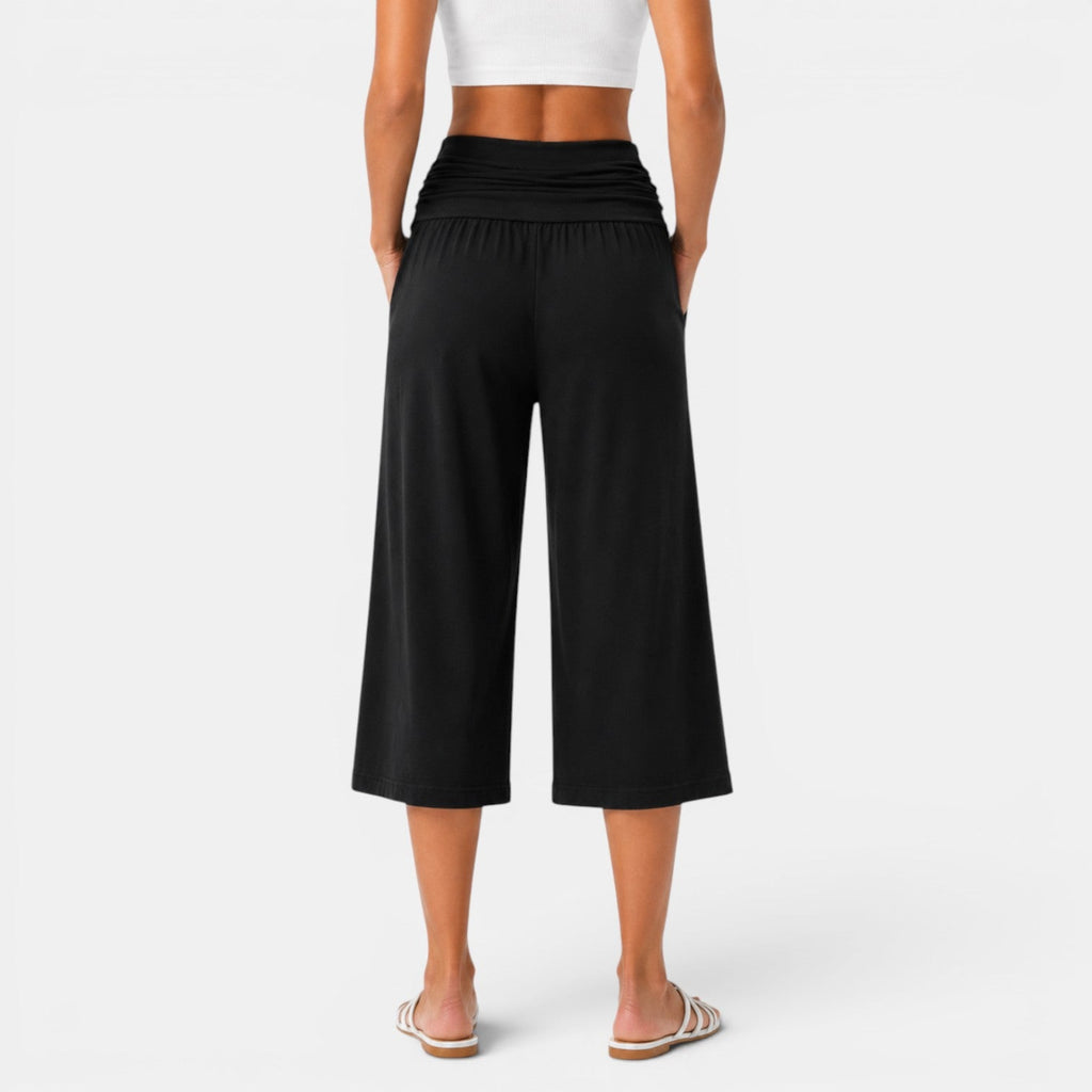 Women's Stretch Capri Trousers - Lightweight Comfortable Everyday Pants