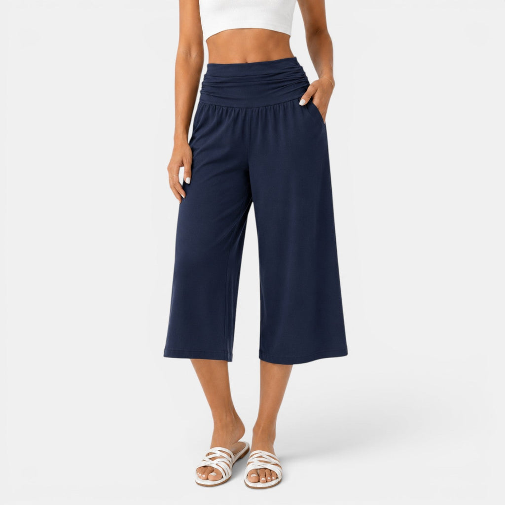 Women's Stretch Capri Trousers - Lightweight Comfortable Everyday Pants