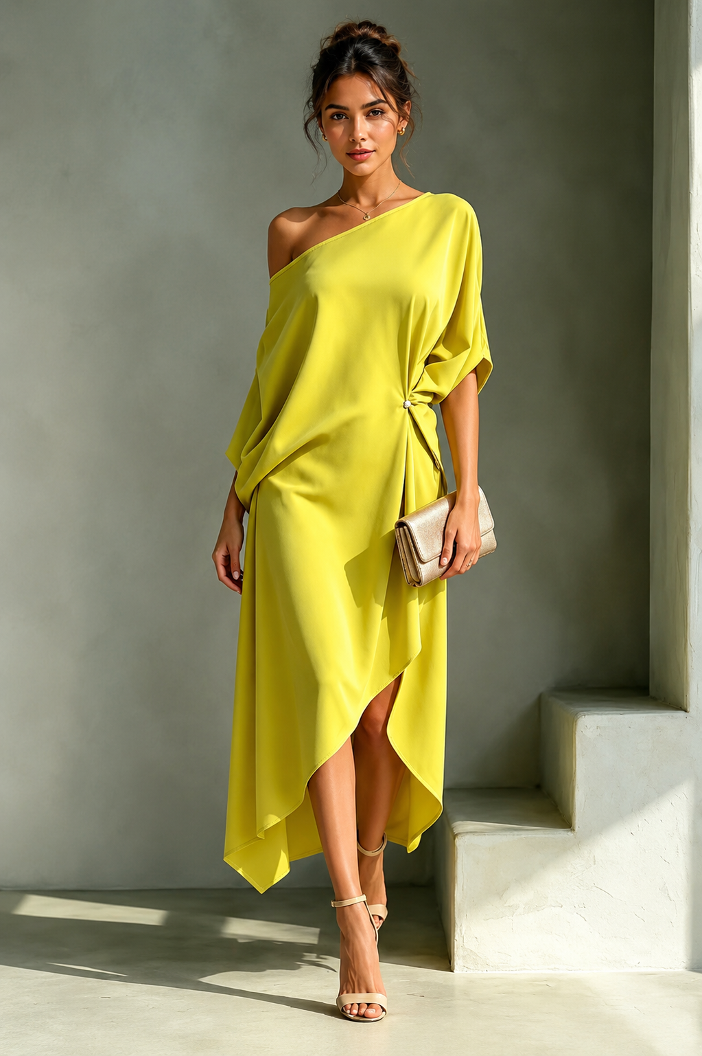 Women's Elegant Asymmetrical Dress – Chic Occasion Daywear Style