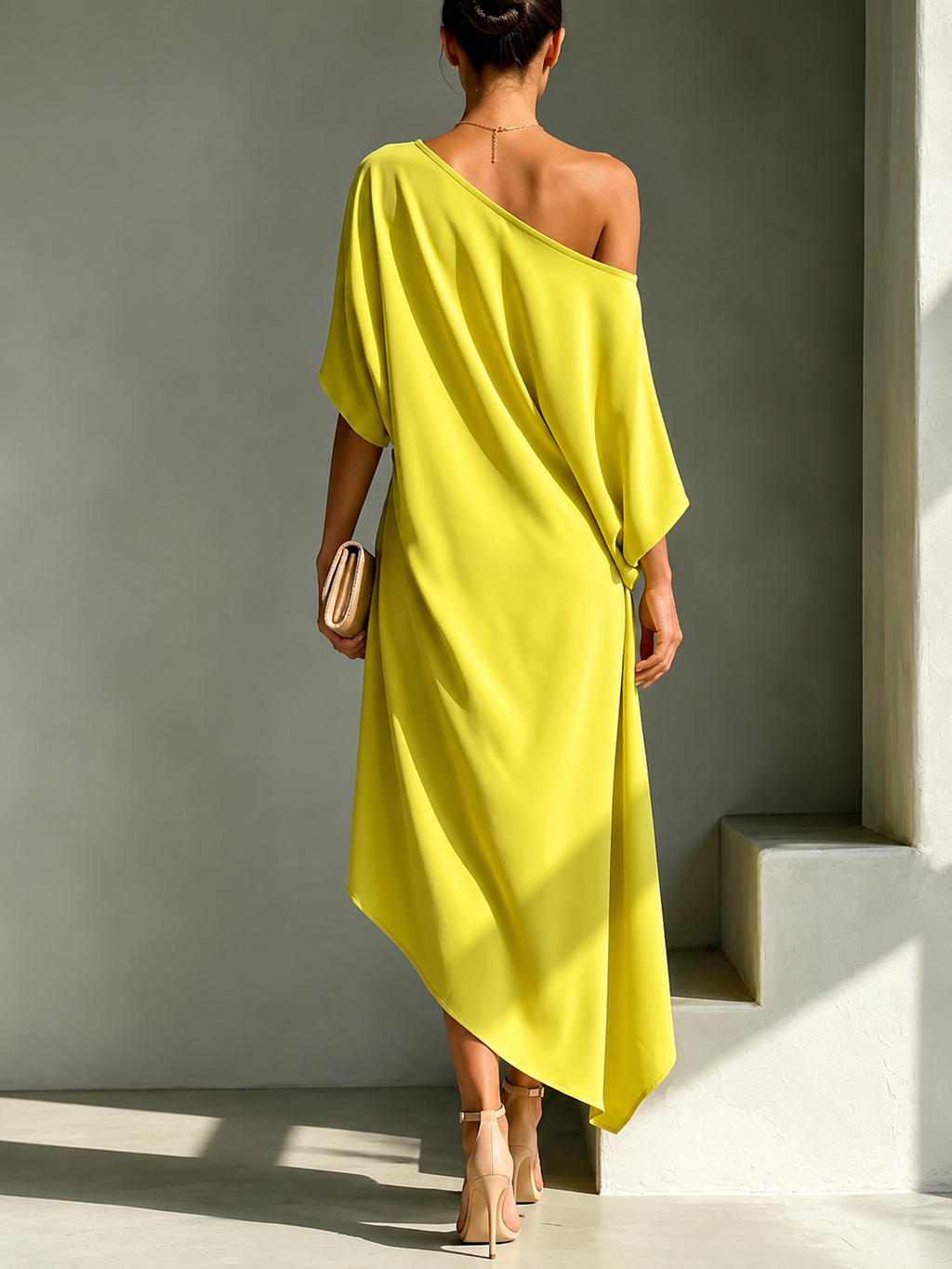 Women's Elegant Asymmetrical Dress – Chic Occasion Daywear Style