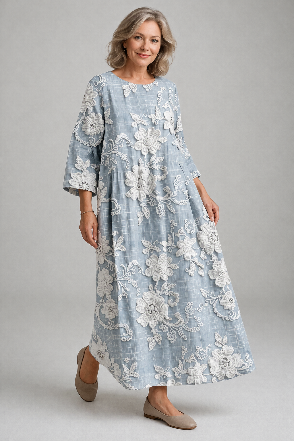 Women's Printed Maxi Dress – Elegant Flowy Occasion Dress