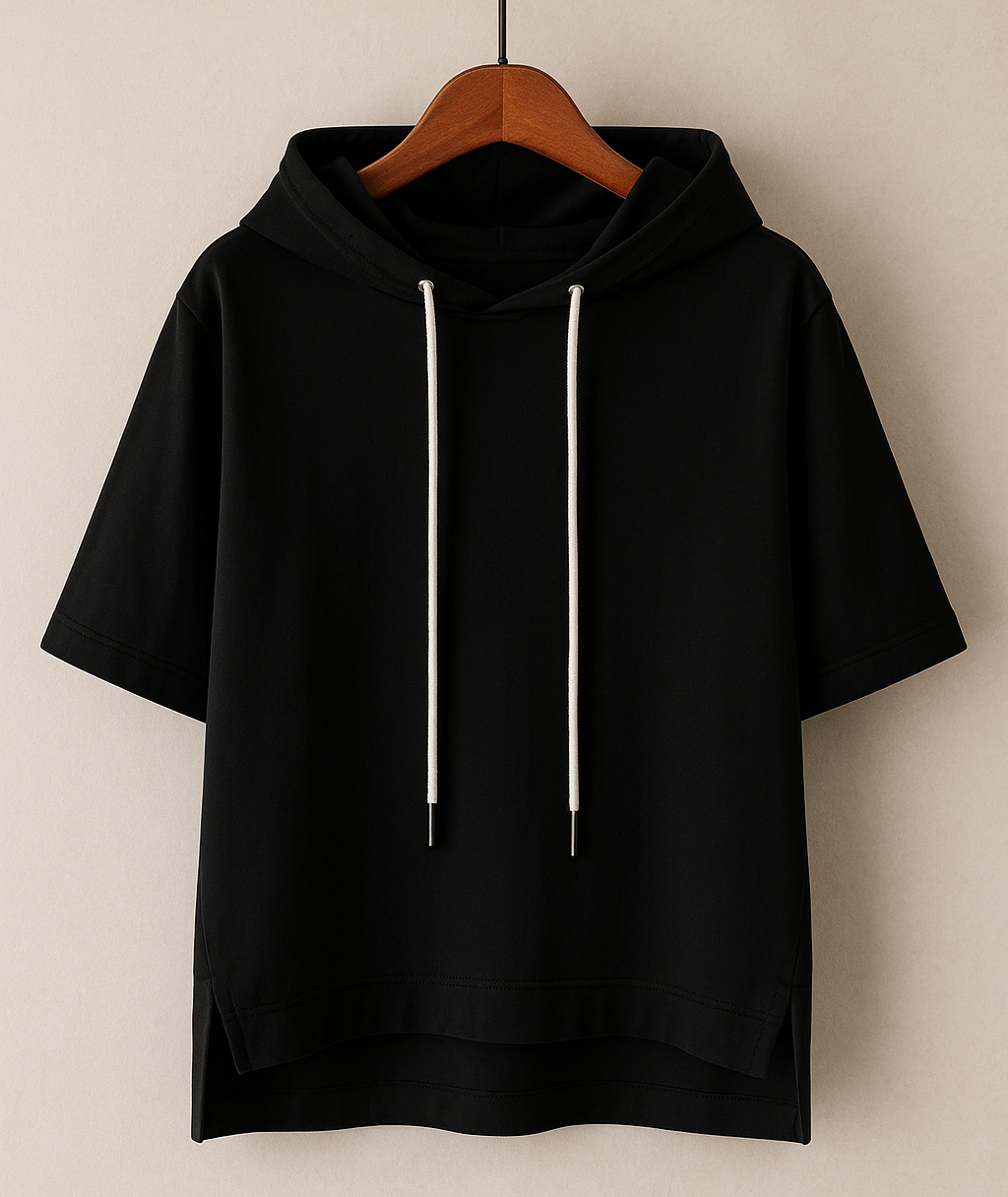 Women's Short Sleeve Hoodie Top – Lightweight Relaxed Everyday Style