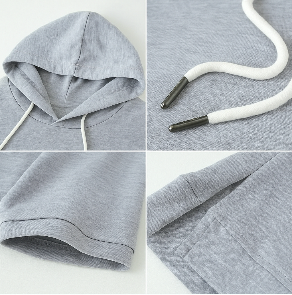 Women's Short Sleeve Hoodie Top – Lightweight Relaxed Everyday Style