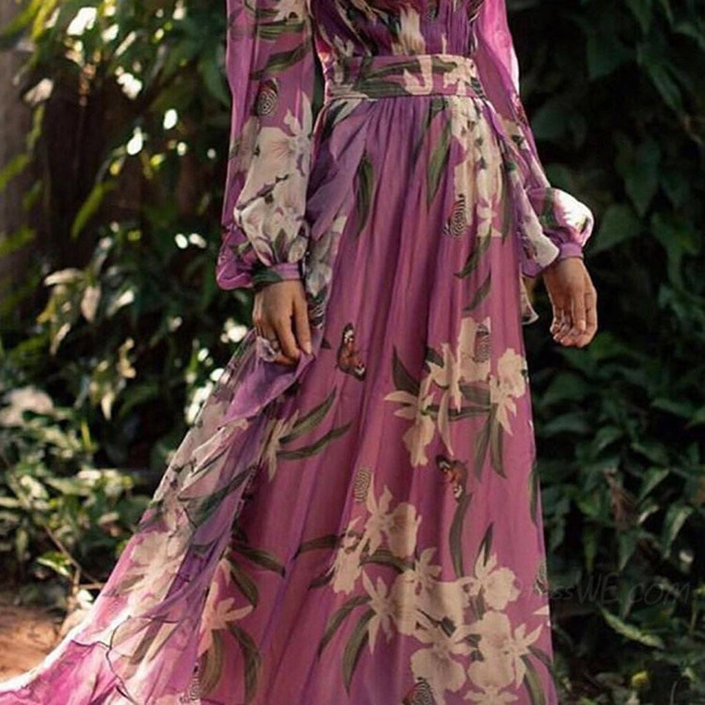 Natalia Women’s Elegant Maxi Dress – Flowy Sophisticated Party Occasion Style