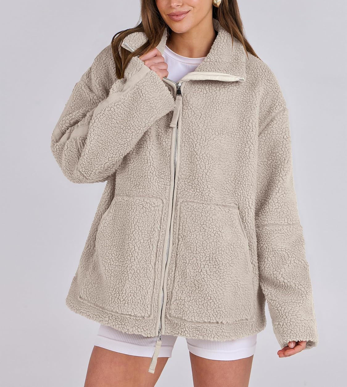 Women's Teddy Jacket - Soft Trendy Everyday Outerwear