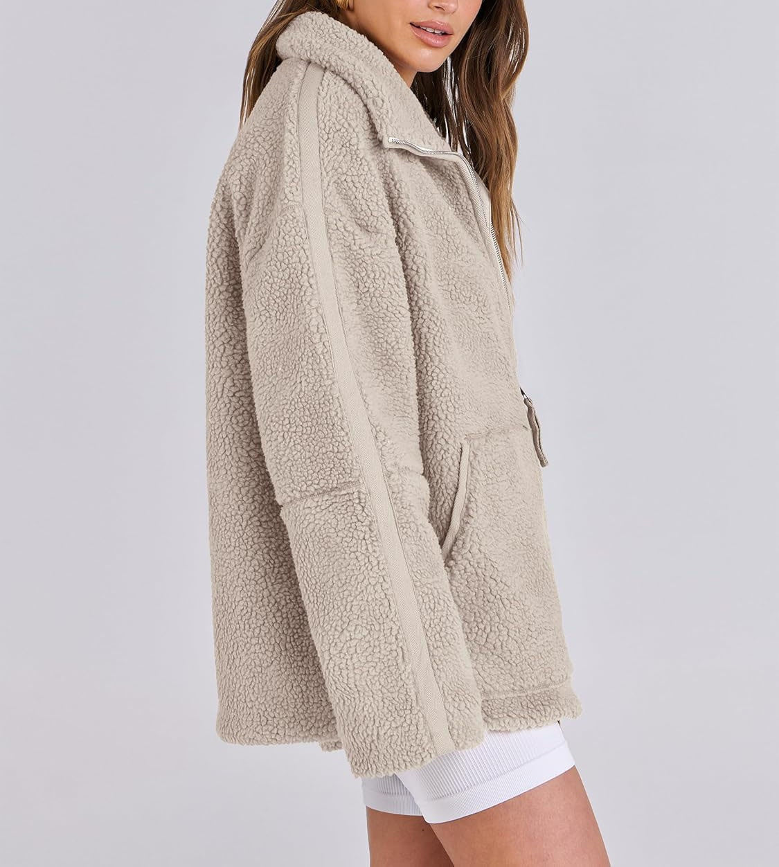 Women's Teddy Jacket - Soft Trendy Everyday Outerwear