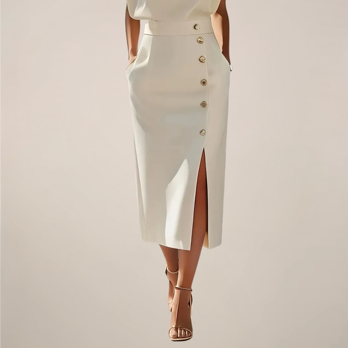 Women's Elegant Midi Dress – Polished Flowy Occasion Dress
