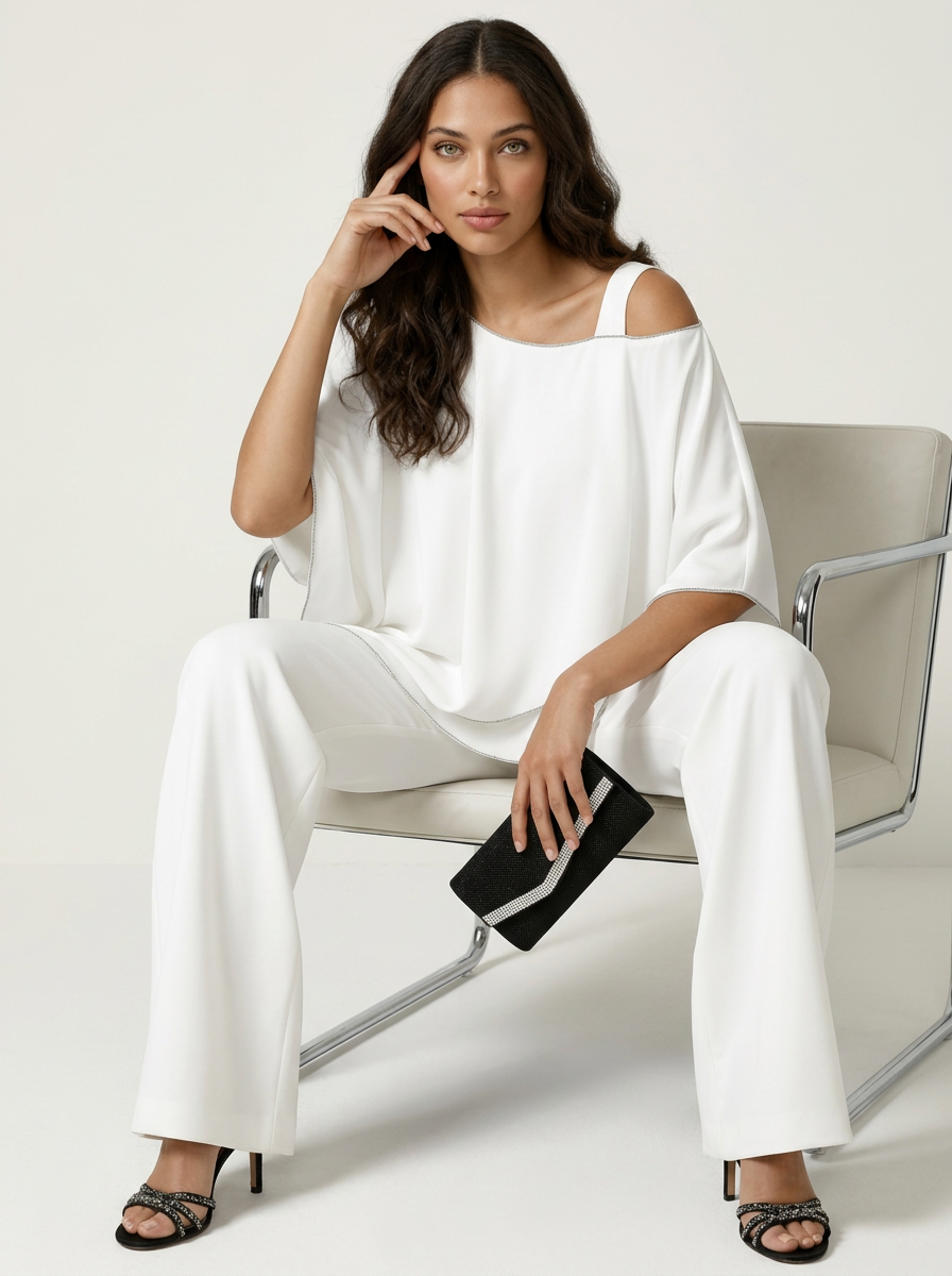 Women's Chiffon Matching Set – Elegant Two Piece Outfit