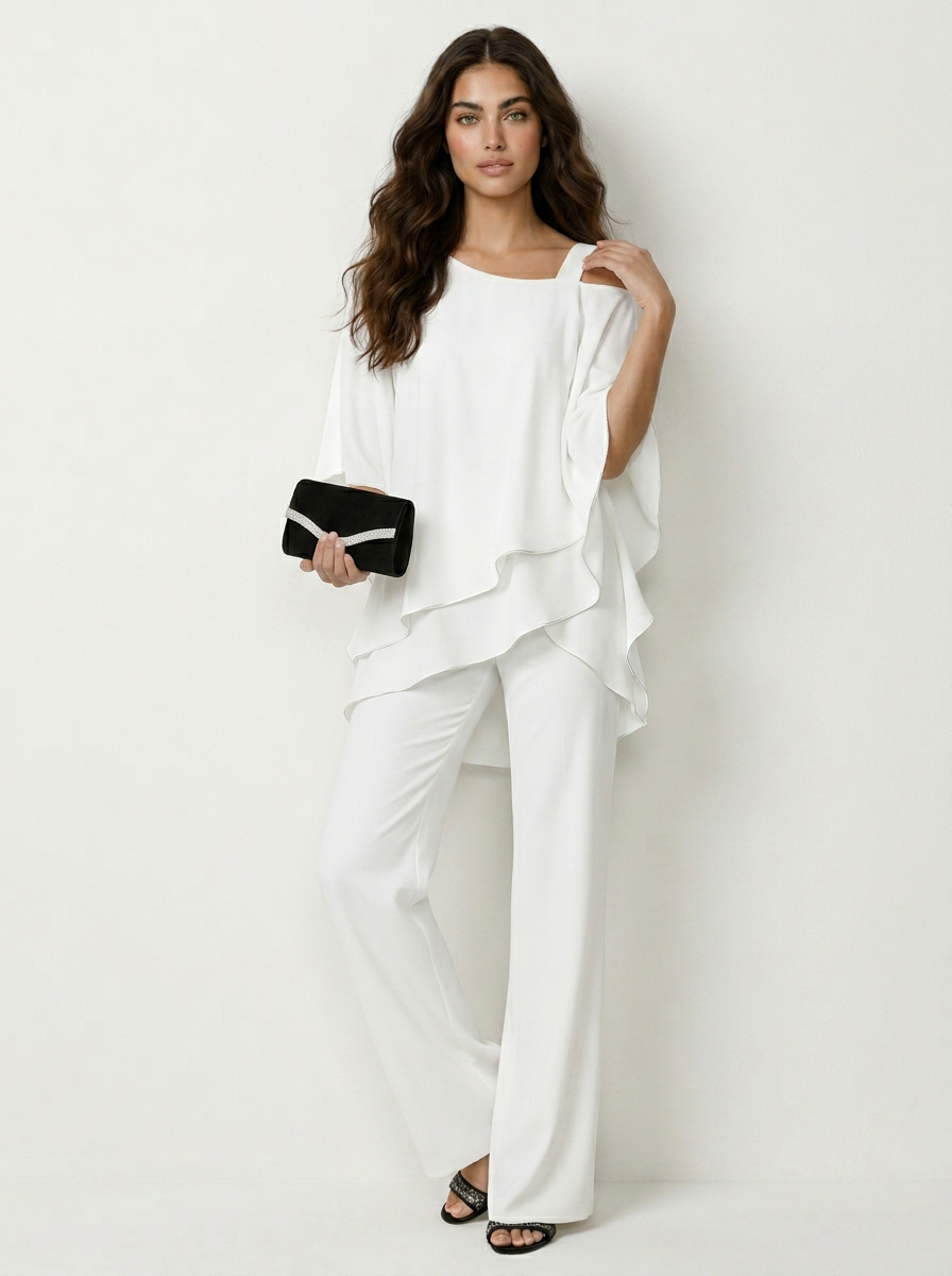Women's Chiffon Matching Set – Elegant Two Piece Outfit