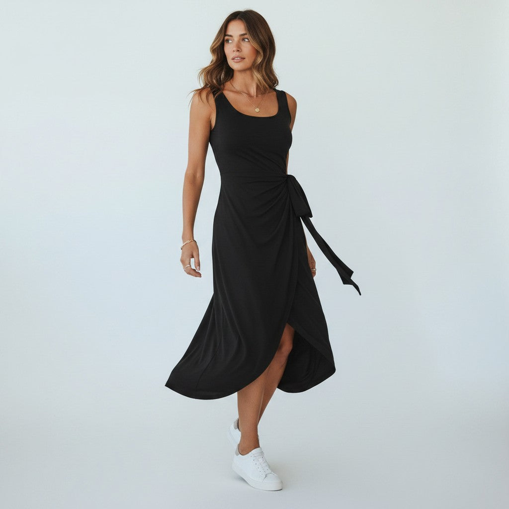 Women's Wrap Dress – Stretchy Summer V-Neck Day Dress