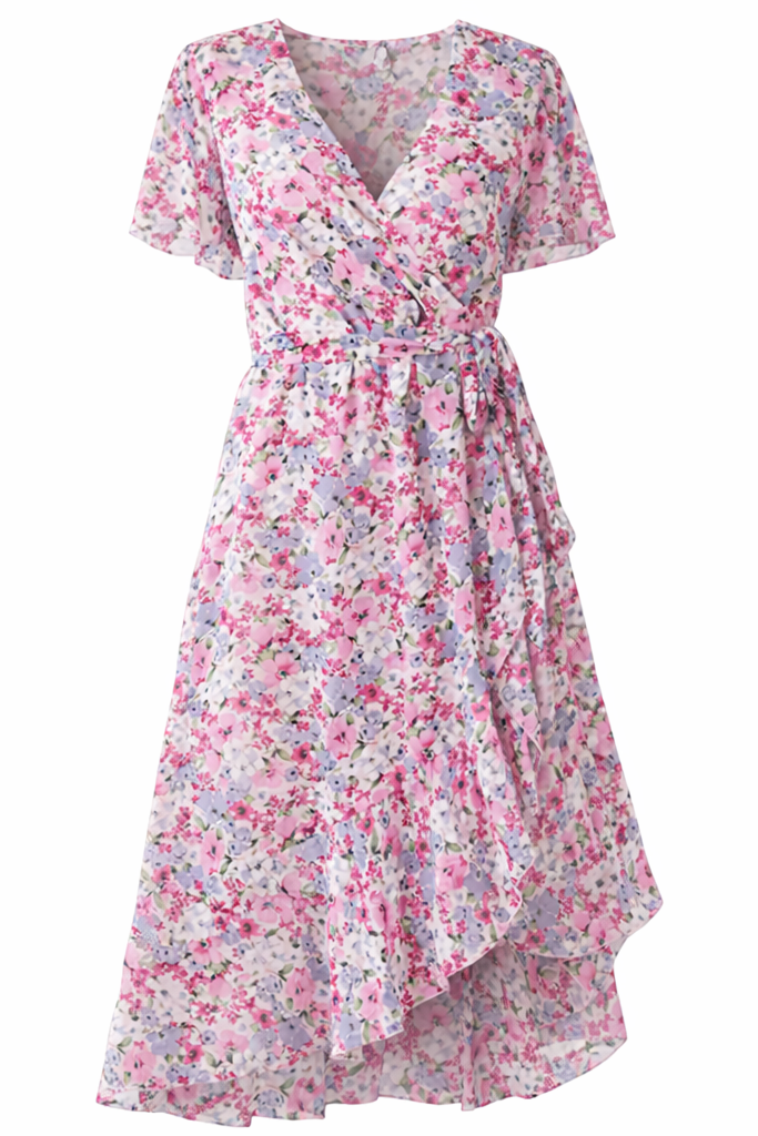 Women's Floral Midi Dress – Romantic Summer Occasion Dress