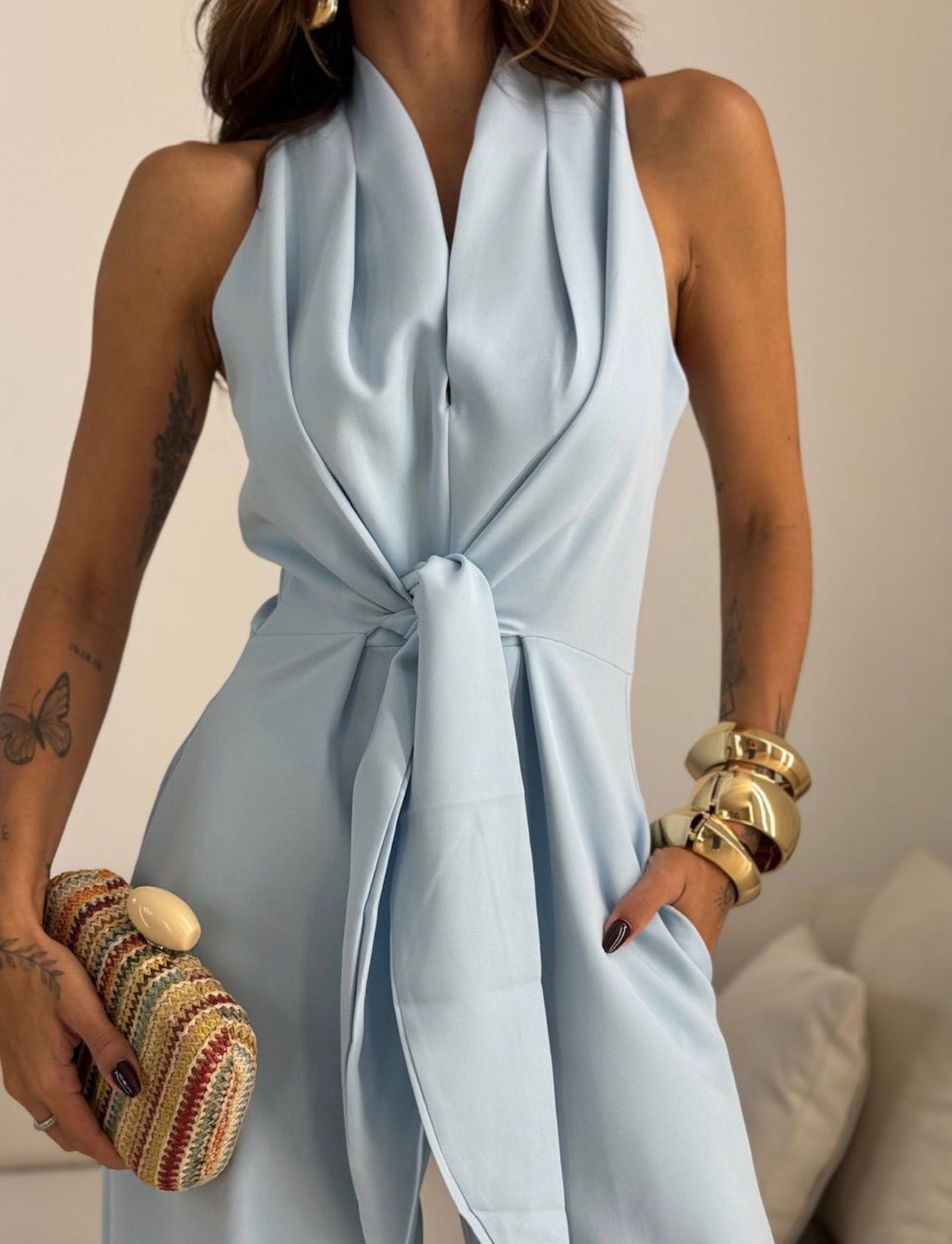 Women's Elegant Sleeveless Jumpsuit - Contemporary Luxury Outfit