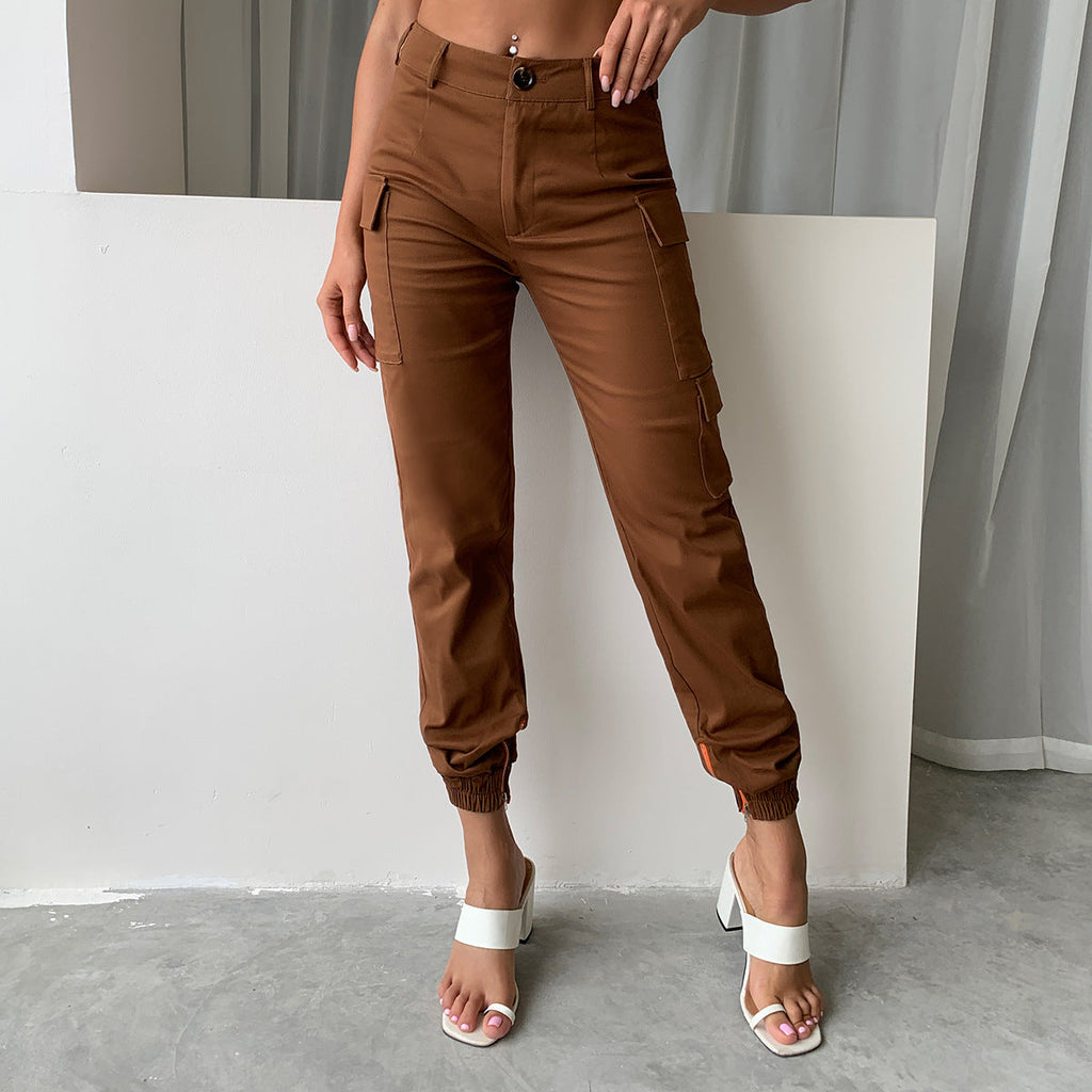 Women’s Slim Fit Cargo Trousers – Street Style Casual Essential