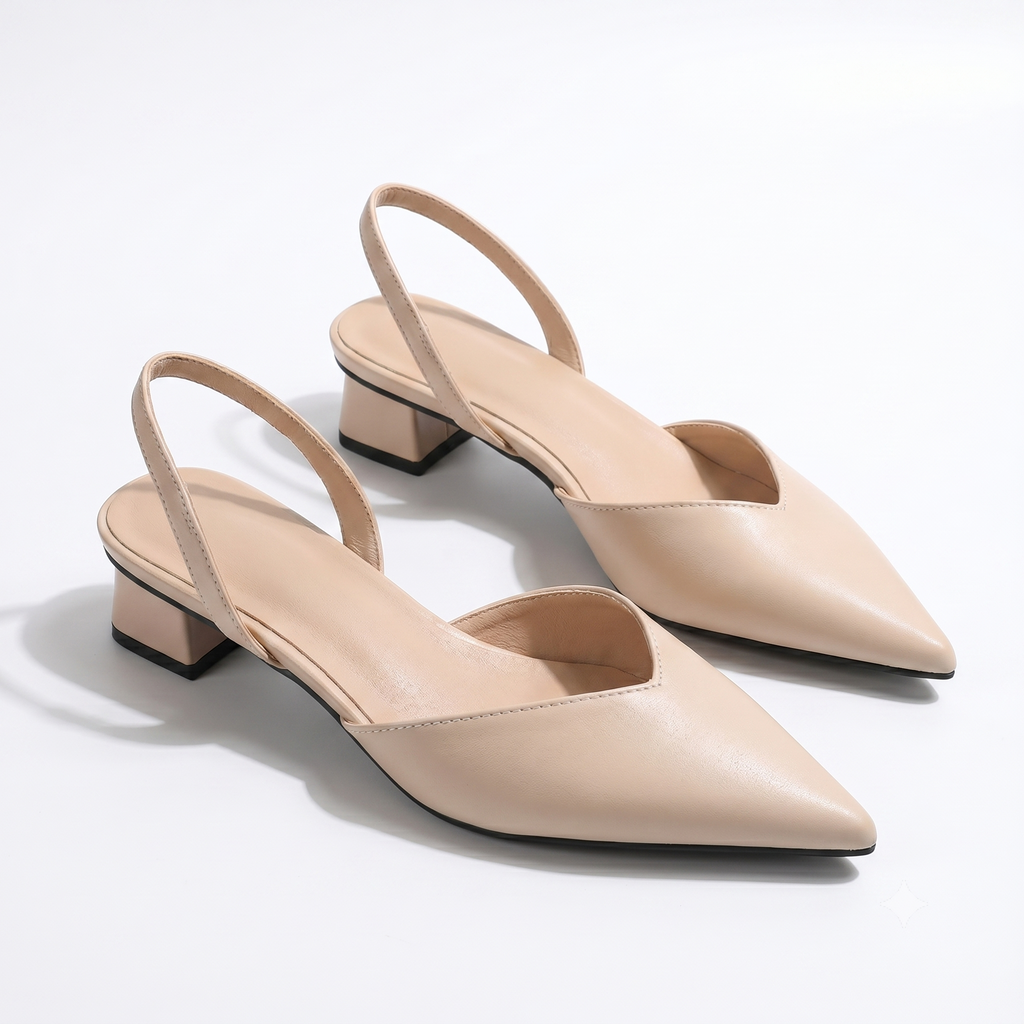 Women's Low Block Heel Slingbacks – Elegant Everyday Dressy Comfort