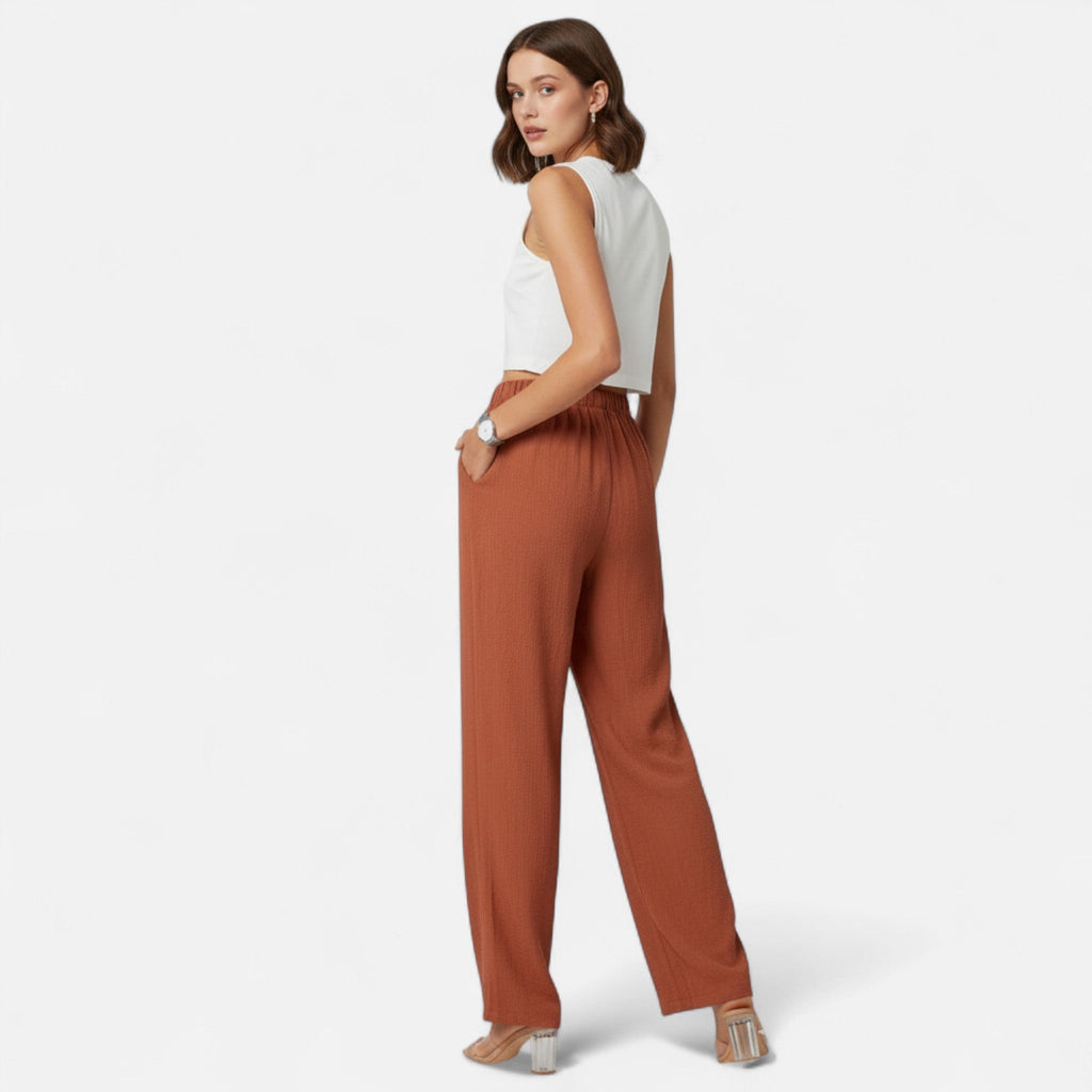Women's Straight Leg Trousers – High Waist Timeless Tailored Pants