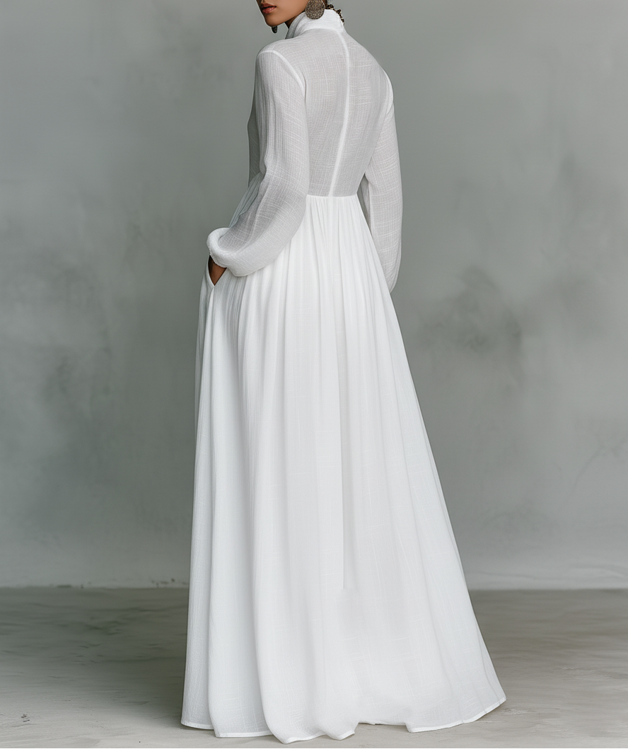 Women's Button Front Maxi Dress - Flowing Relaxed Summer Style
