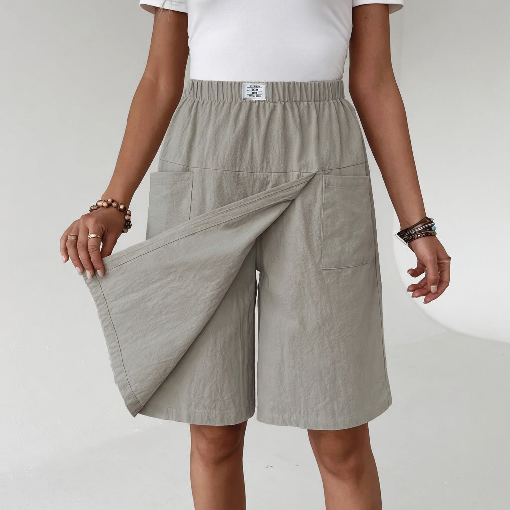 Women's Pocket Skort with Elastic Waist – Active Casual Summer Style
