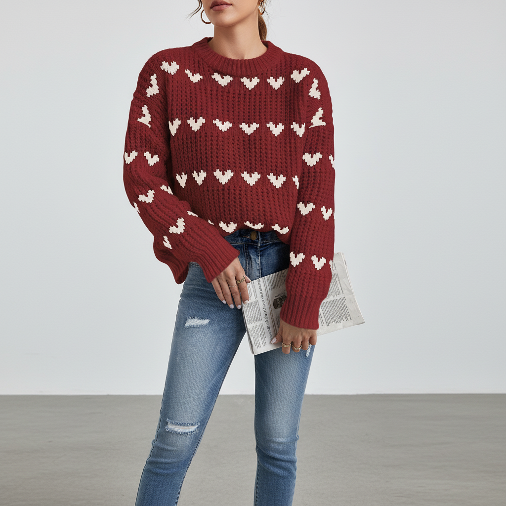 High-Neck Sweater - Warm and Classic