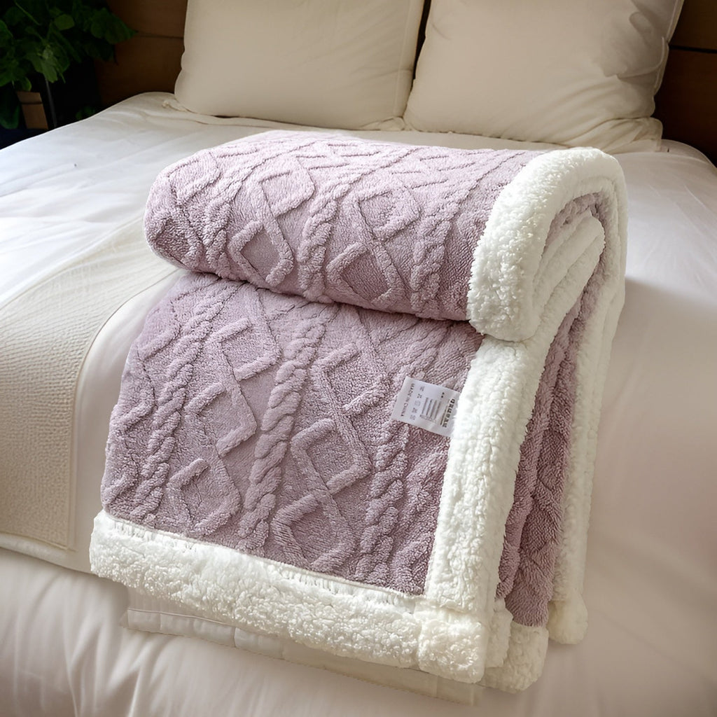 Luxurious Double-Sided Fleece Blanket for Ultimate Winter Comfort