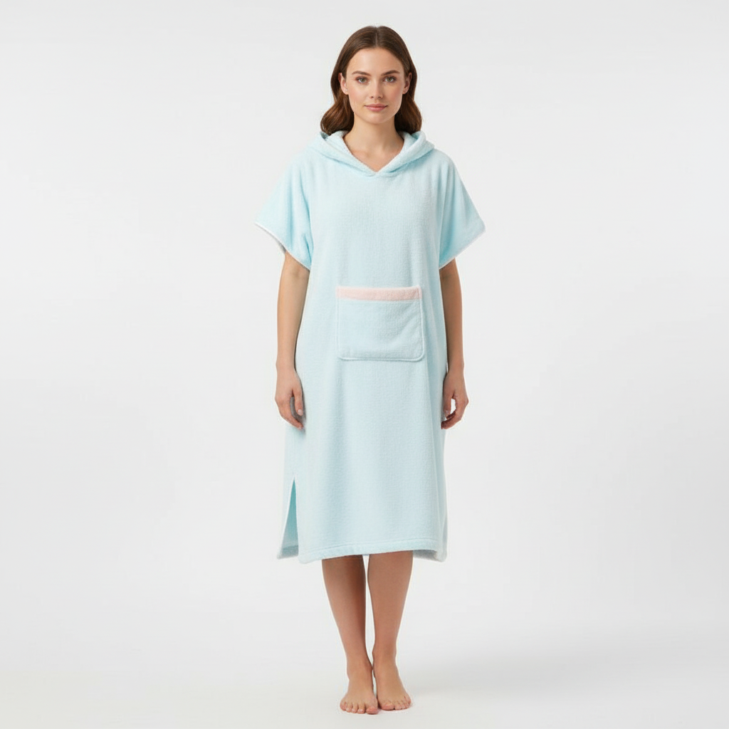 Hooded Fleece Poncho - Soft and Cozy