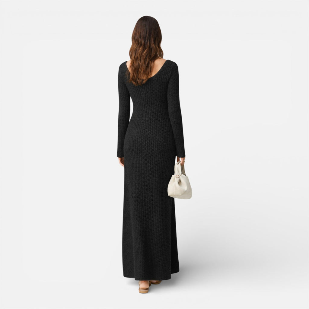 Women’s Hollow-Out Knit Maxi Dress – Lightweight Relaxed-Fit Beach Cover-Up