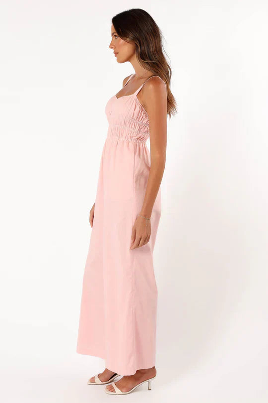 Laura Women’s Sleeveless Wide-Leg Jumpsuit – Elegant Flowy Casual Party Style