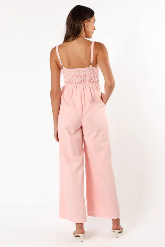 Laura Women’s Sleeveless Wide-Leg Jumpsuit – Elegant Flowy Casual Party Style