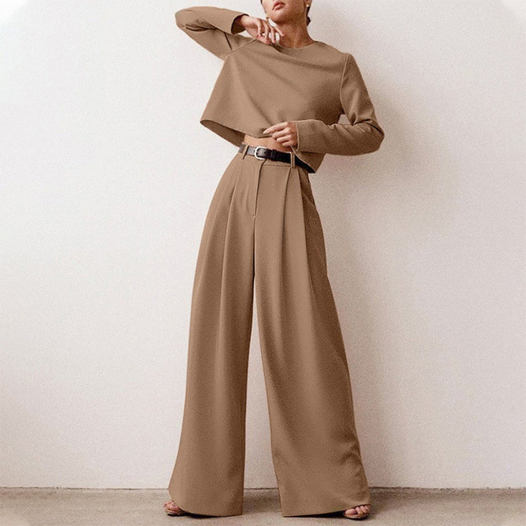 Women’s Elegant Two-Piece Palazzo Set – Relaxed Fit Stylish Outfit