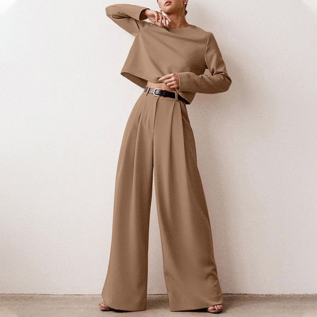 Women’s Elegant Two-Piece Palazzo Set – Relaxed Fit Stylish Outfit
