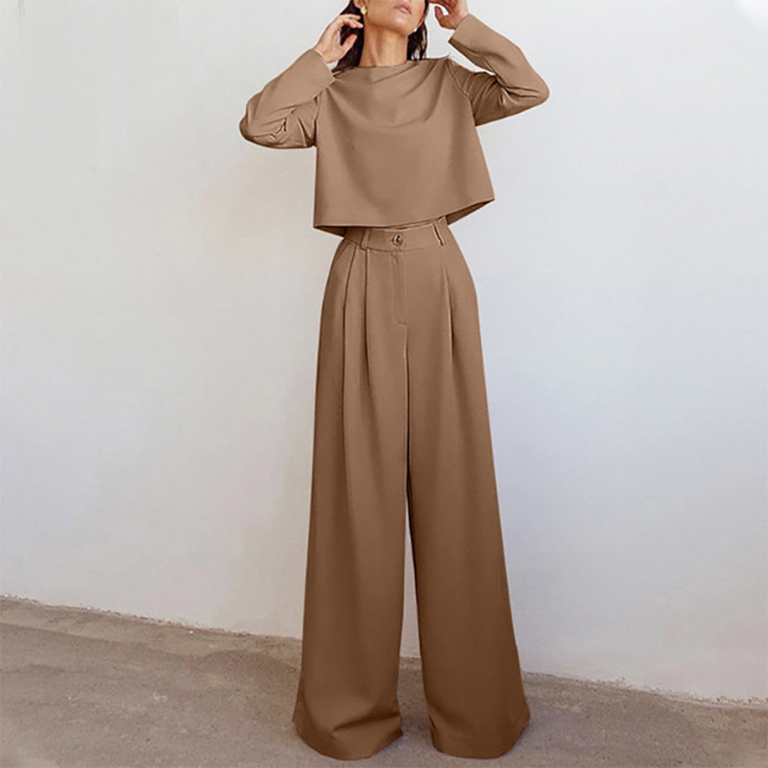 Women’s Elegant Two-Piece Palazzo Set – Relaxed Fit Stylish Outfit