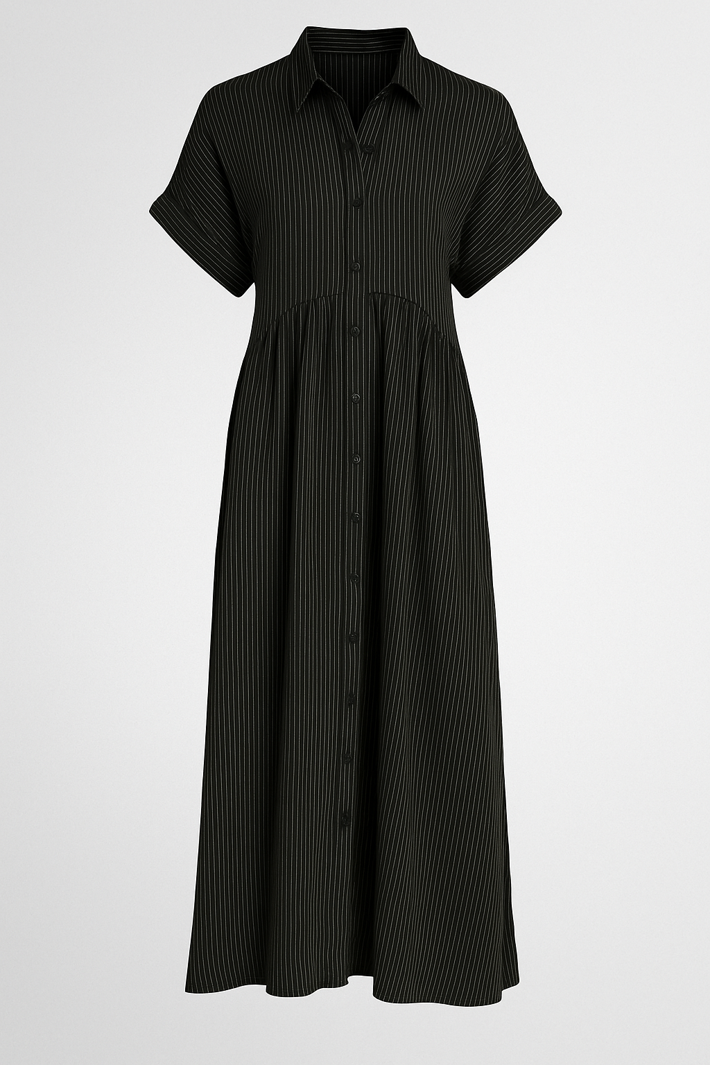 Women's Midi Dress with Pockets – Casual Flowy Everyday Dress