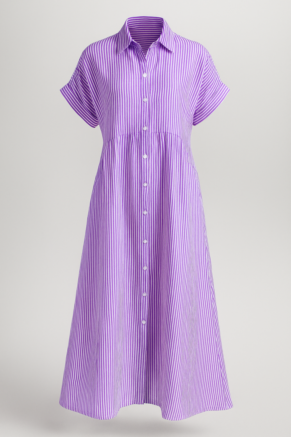 Women's Midi Dress with Pockets – Casual Flowy Everyday Dress