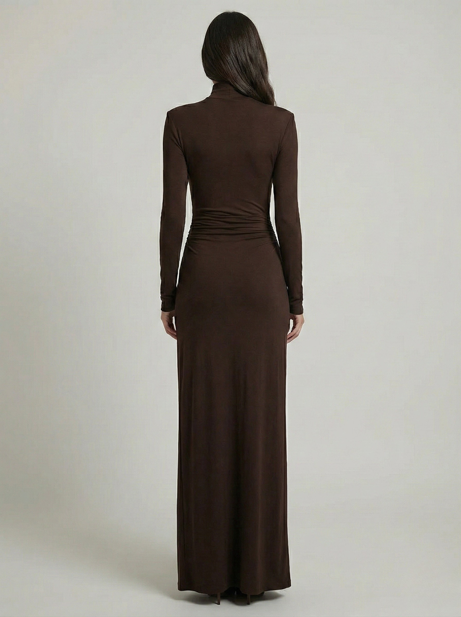 Luna’s Women’s Ruched Maxi Dress – Elegant Flowy Party Occasion Style