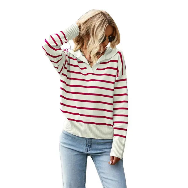 Women's Long Sleeve Polo Top - Casual Chic Everyday Basic