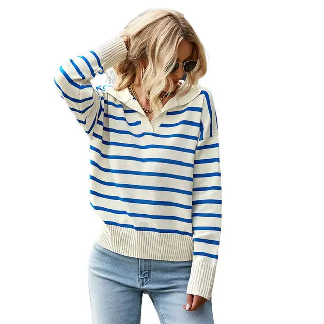 Women's Long Sleeve Polo Top - Casual Chic Everyday Basic