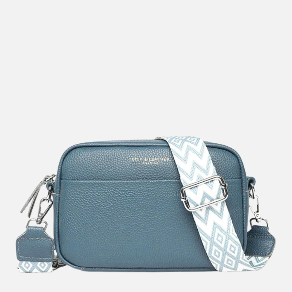 Women's Leather Crossbody Bag - Wide Strap Everyday Carry Style