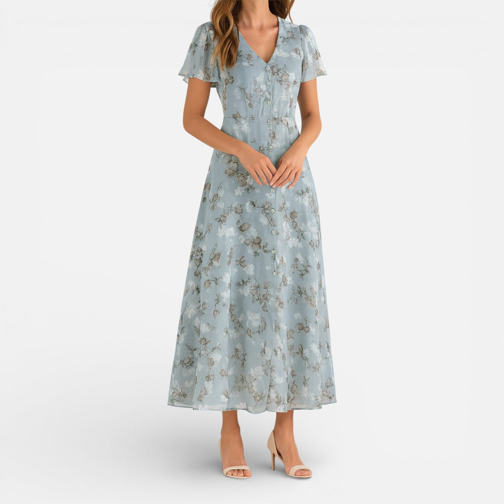 Women’s Timeless Floral Maxi Dress – Elegant Lightweight Summer Dress