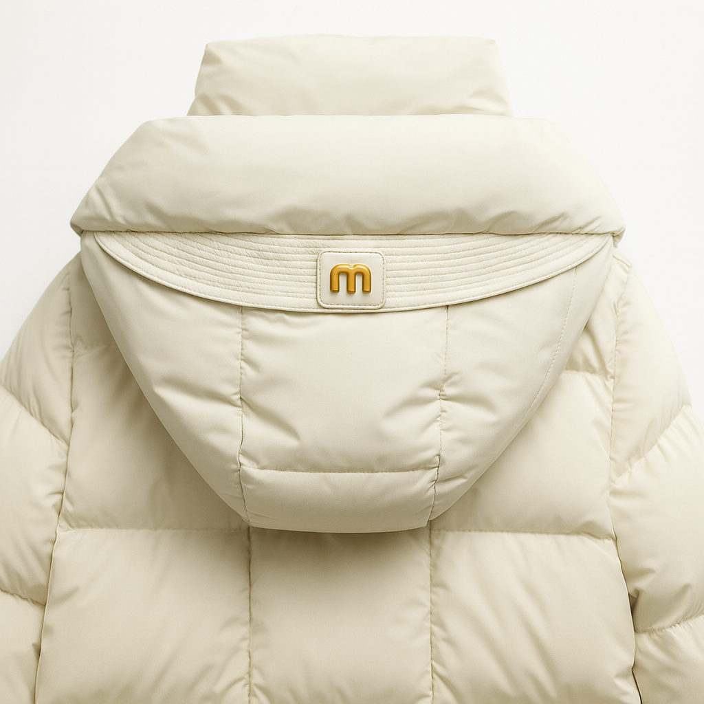 Women's Quilted Puffer Jacket - Warm Buttoned Outer Layer