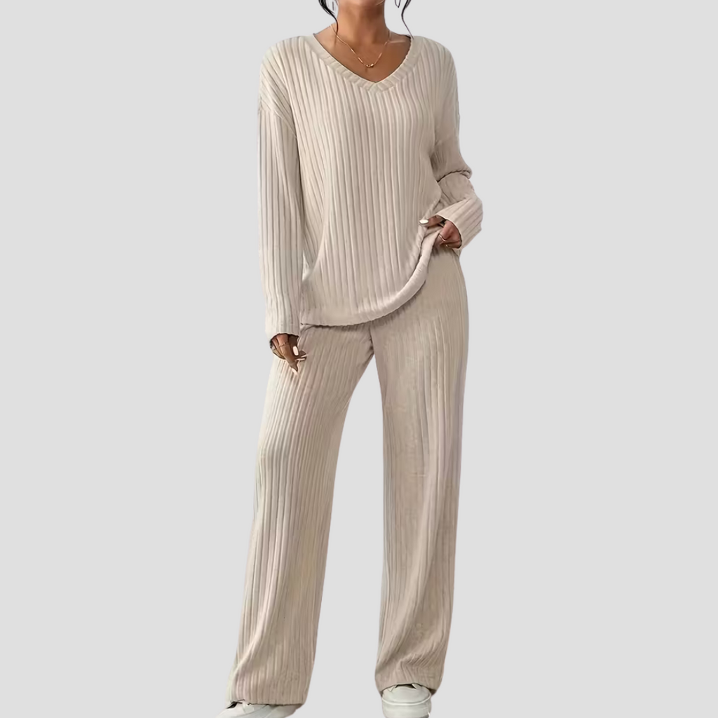Comfy Loungewear Set Women - Soft, Rib Knit Set