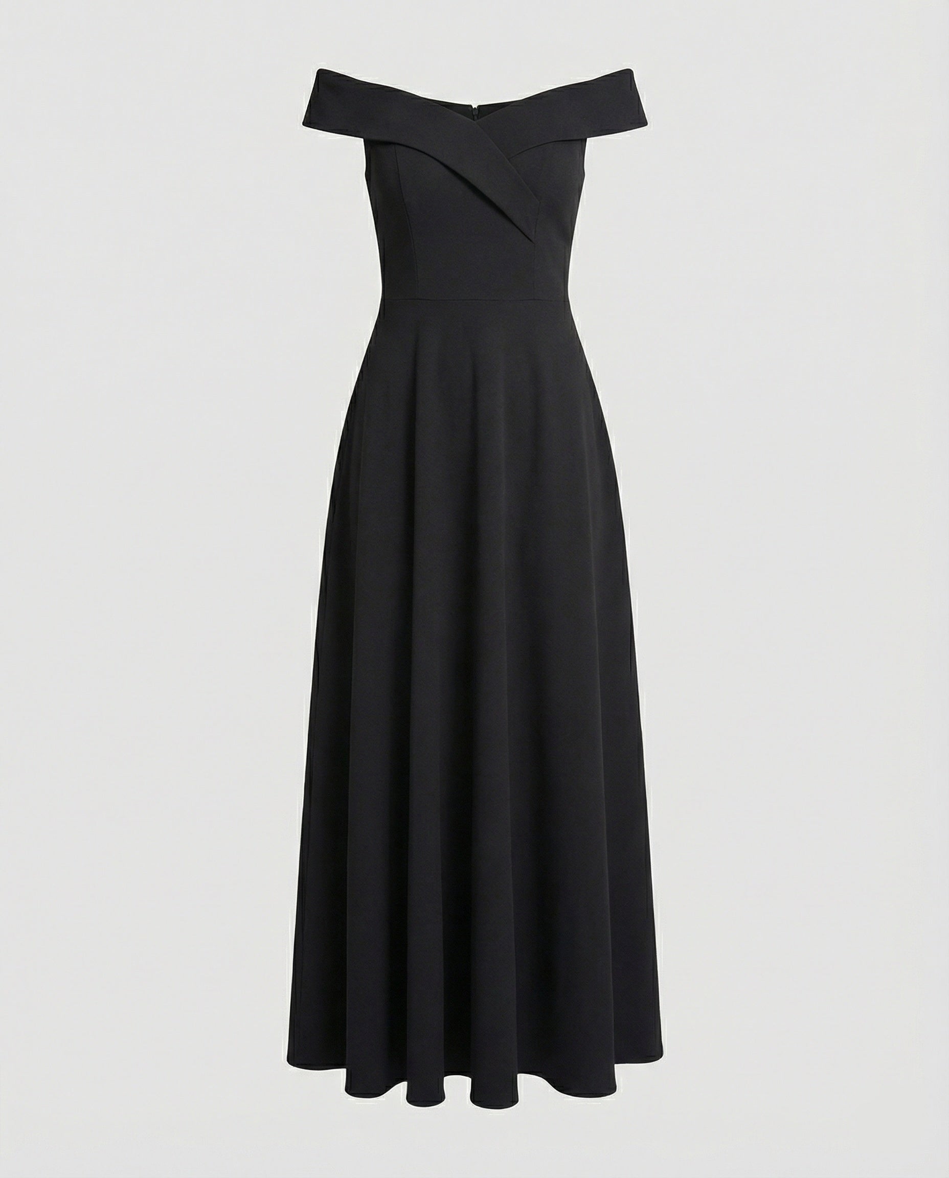 Women's Off-Shoulder Maxi Dress – Figure-Hugging Elegant Occasion Style