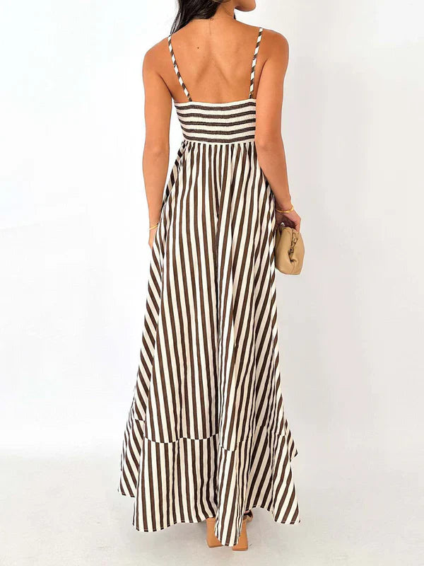 Luna’s Women’s Striped Maxi Dress – Coastal Rhythm Casual Summer Style