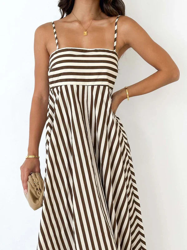 Luna’s Women’s Striped Maxi Dress – Coastal Rhythm Casual Summer Style