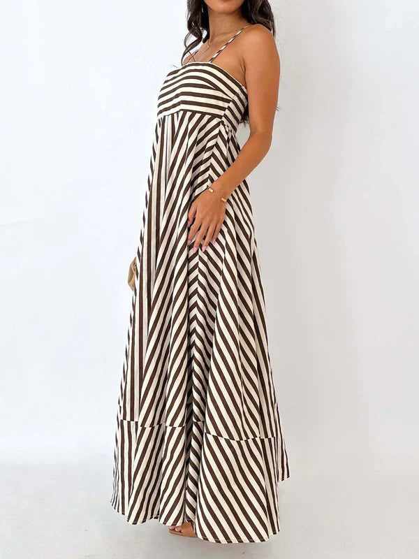 Luna’s Women’s Striped Maxi Dress – Coastal Rhythm Casual Summer Style