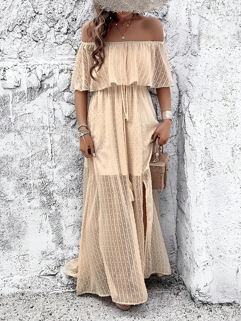 Luna’s Women’s Ruffle Maxi Dress – Seaside Dream Flowy Summer Style