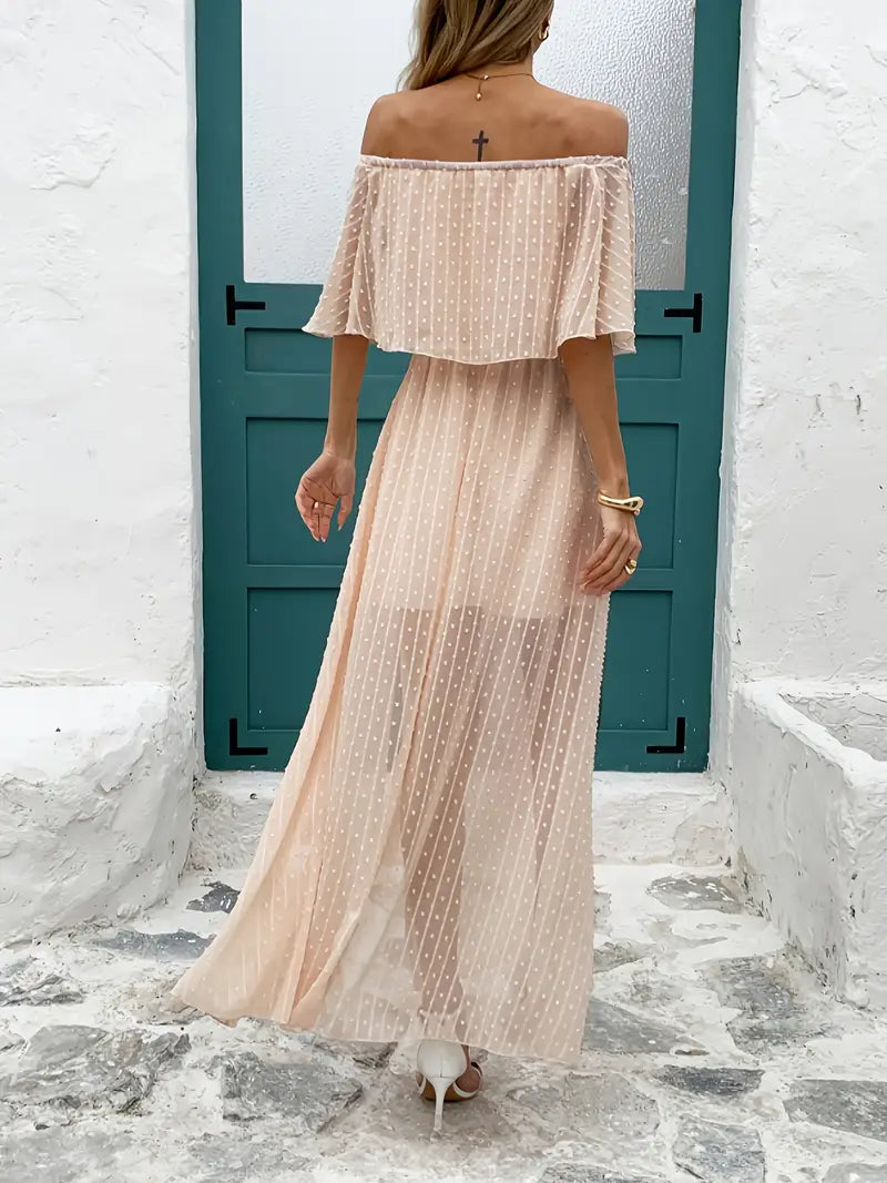 Luna’s Women’s Ruffle Maxi Dress – Seaside Dream Flowy Summer Style