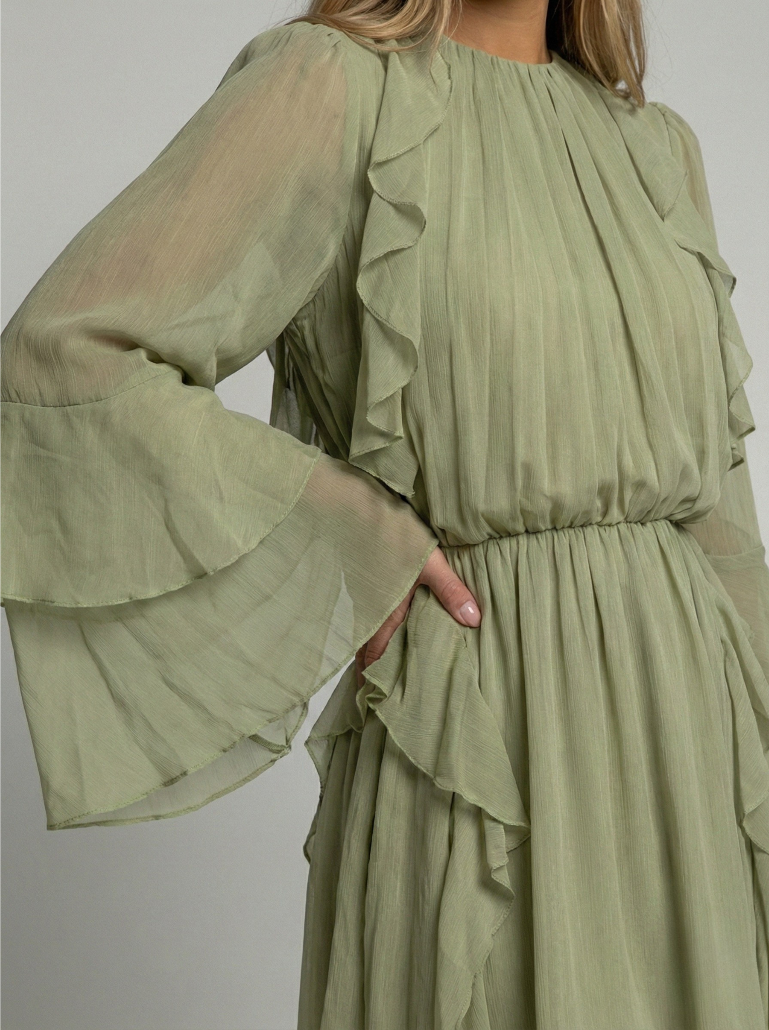 Luna’s Women’s Pleated Chiffon Mini Dress – Ethereal Elegant Party Style