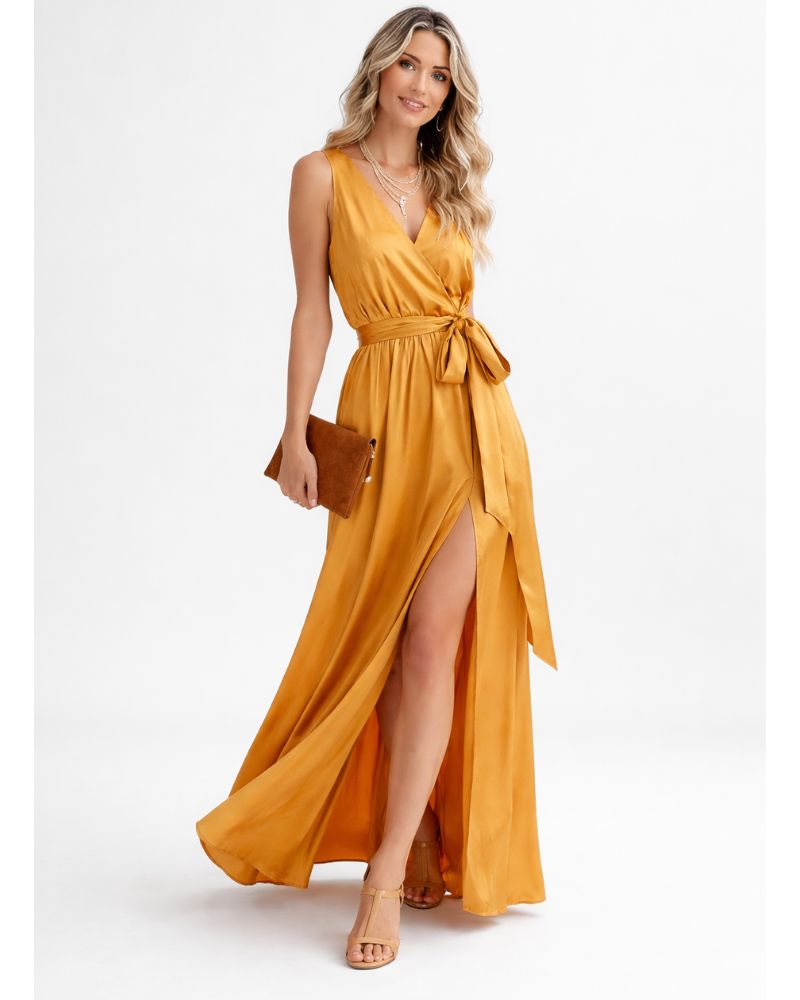 Lunesia Women’s Sleeveless Evening Dress – Chic Flowing Elegant Event Style