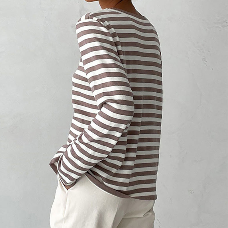 Women's Elegant Long-Sleeve Blouse - Refined Everyday Style