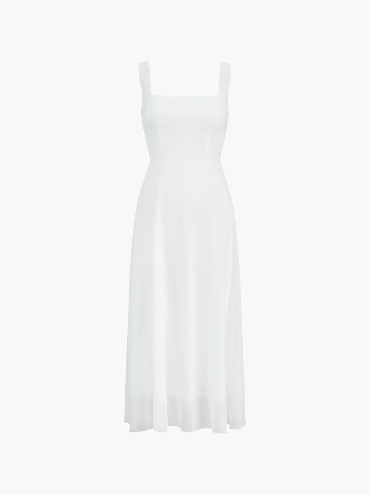 Women's Square Neck Summer Dress – Classic Feminine Warm Weather Dress