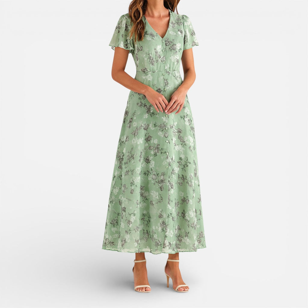Women’s Timeless Floral Maxi Dress – Elegant Lightweight Summer Dress